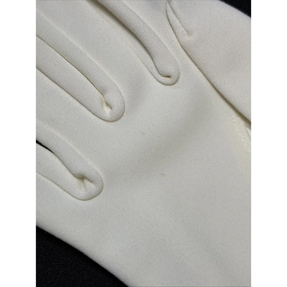Vintage 50s Ivory Opera Length Gloves Button Evening Prom Cosplay Coquette Flaws